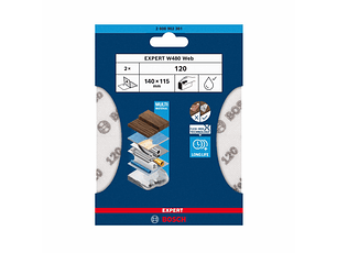 Folha de lixa manual 115 x 140 mm EXPERT W480 (2 Un.) BOSCH