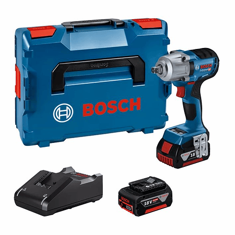 Aparafusadora de impacto sem fio GDS 18V-450 PC + 2x Baterias 18V 5.0Ah BOSCH