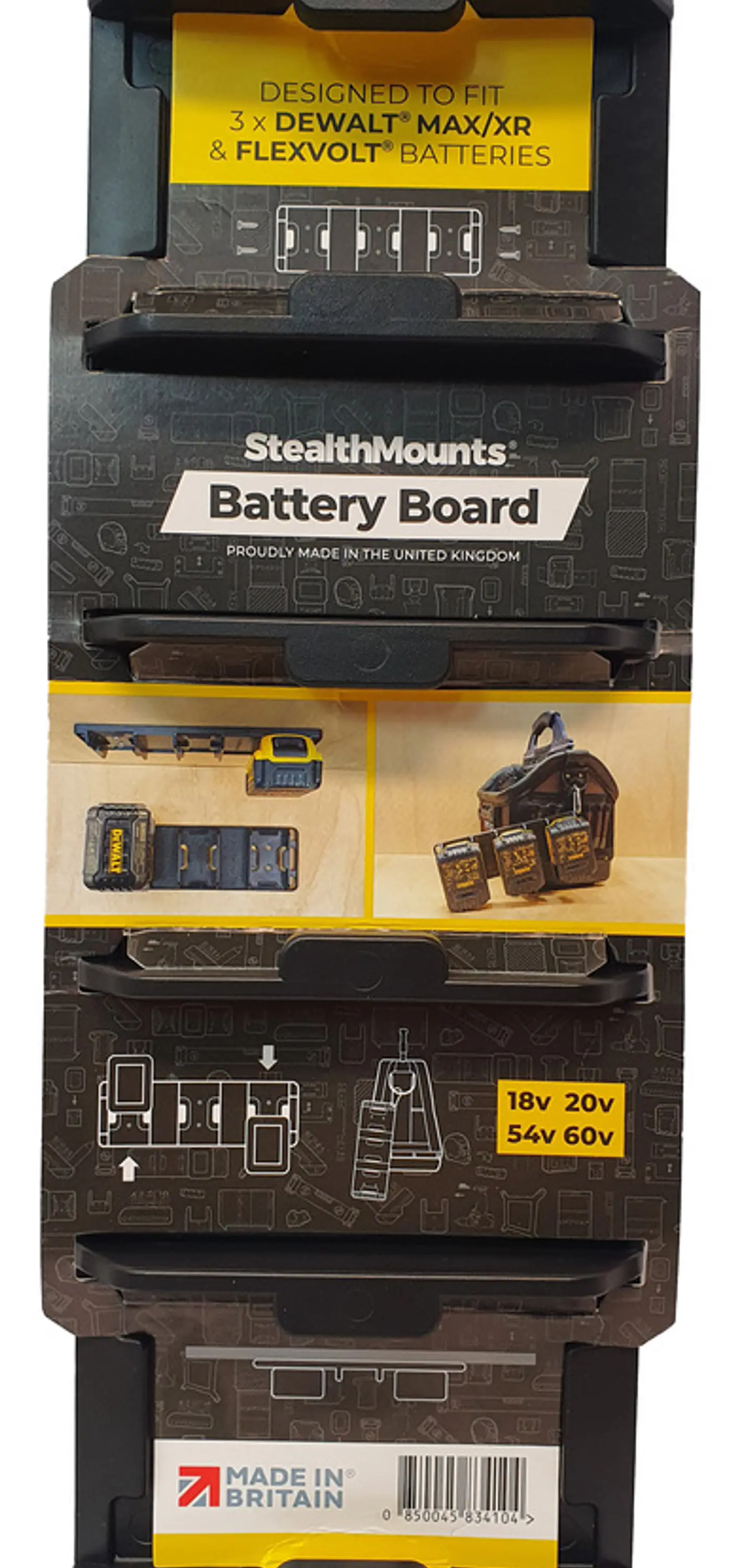 Suporte para Baterias Dewalt XR18V e Flexvolt BD-DW20-1 STEALTHMOUNTS  1