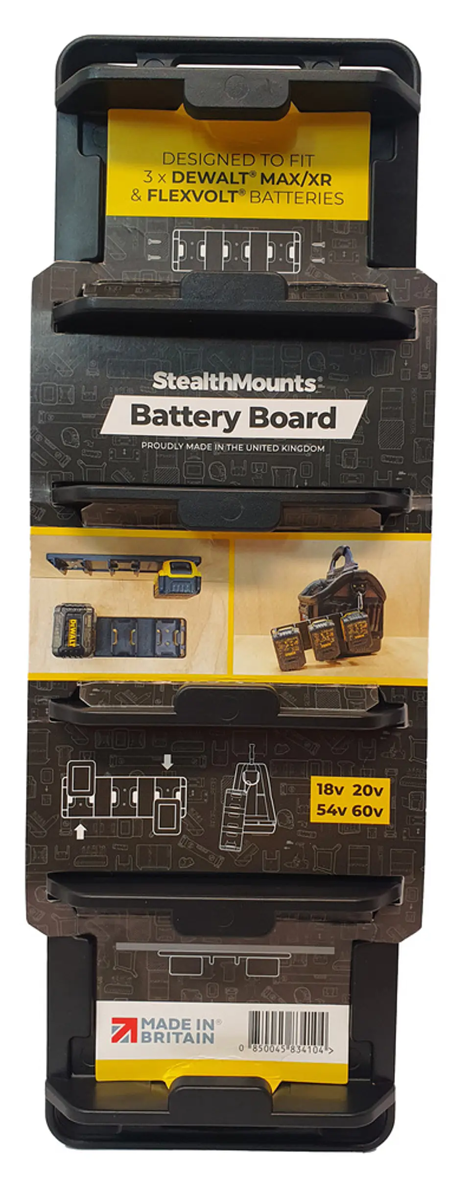 Suporte para Baterias Dewalt XR18V e Flexvolt BD-DW20-1 STEALTHMOUNTS  1