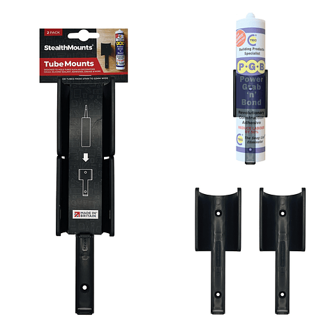 Suporte para Tubos de Silicone OM-TBE-V2-BLK-2 STEALTHMOUNTS (2 Uni.)