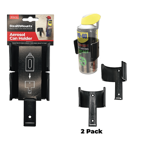 Suporte para Latas de Aerossol OM-CAN-BLK-2LF STEALTHMOUNTS (2 Uni.)