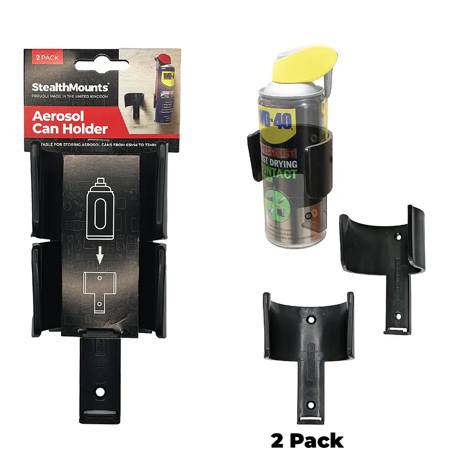 Suporte para Latas de Aerossol OM-CAN-BLK-2LF STEALTHMOUNTS (2 Uni.) 1