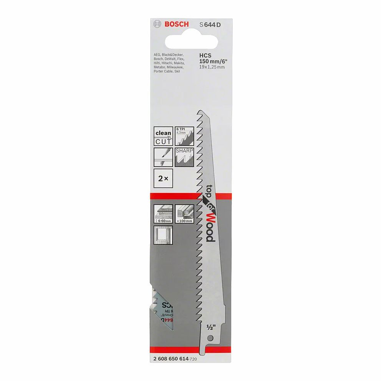 Lâmina de Serra Sabre S 644 D TOP FOR WOOD BOSCH 2