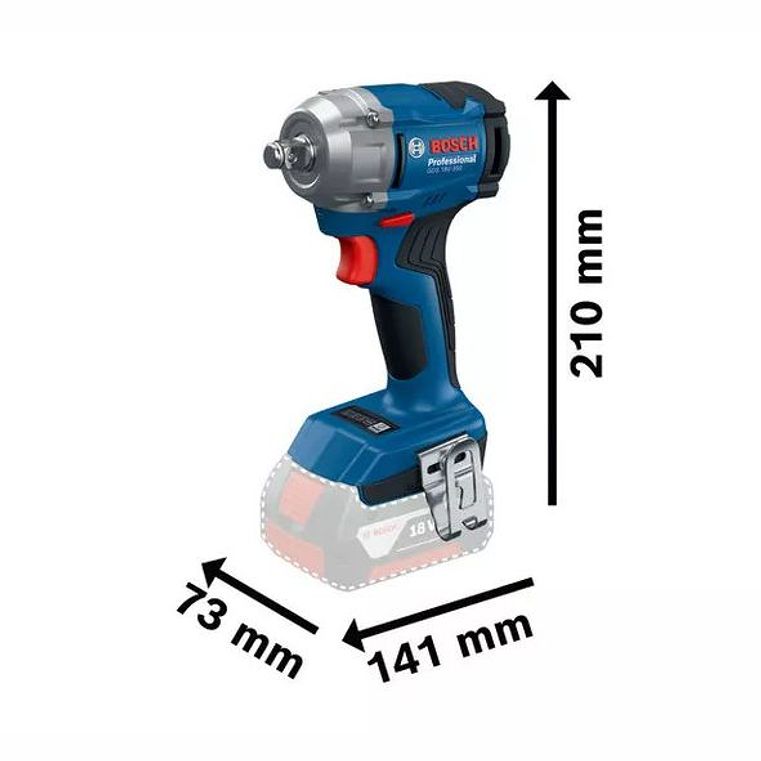 Aparafusadora de impacto 1/2' GDS 18V-350 BOSCH 2