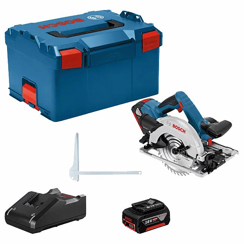 Serra circular sem fio GKS 18V-57 G + 2x baterias 18V 4.0Ah BOSCH