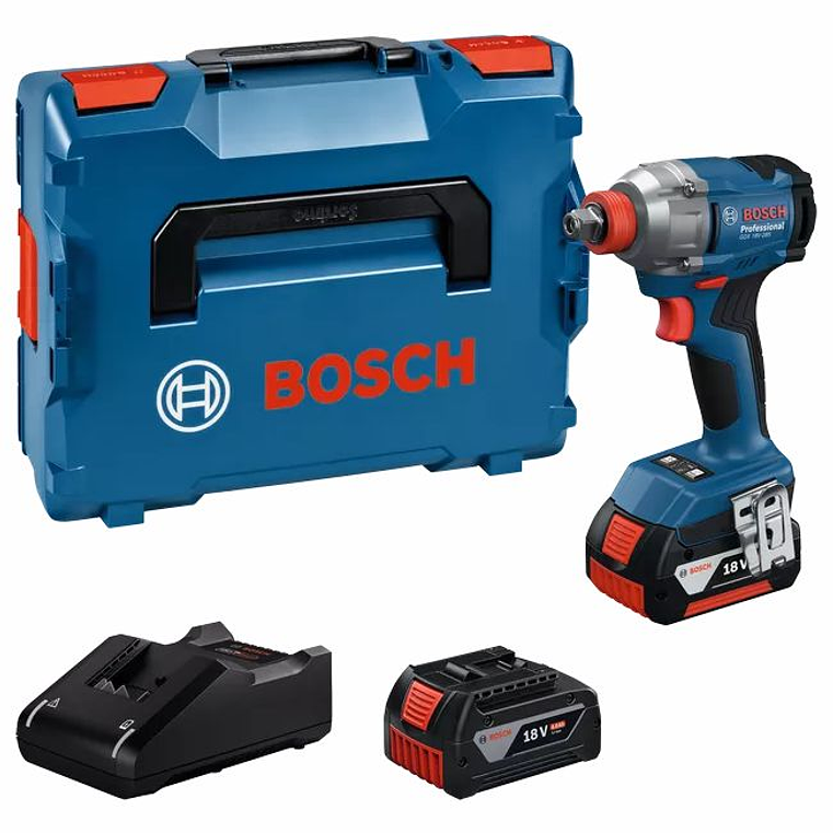 Aparafusadora de impacto sem fio GDX 18V-285 + 2x baterias 18V 4.0Ah BOSCH 1