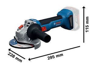 Rebarbadora sem fio GWS 18V-8  (125) + mala L-BOXX BOSCH 