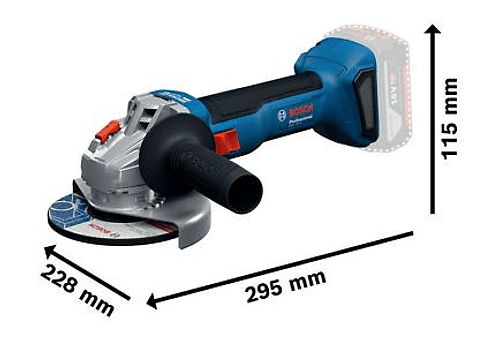 Rebarbadora sem fio GWS 18V-8 (125) + 2x baterias 18V 5.0Ah BOSCH