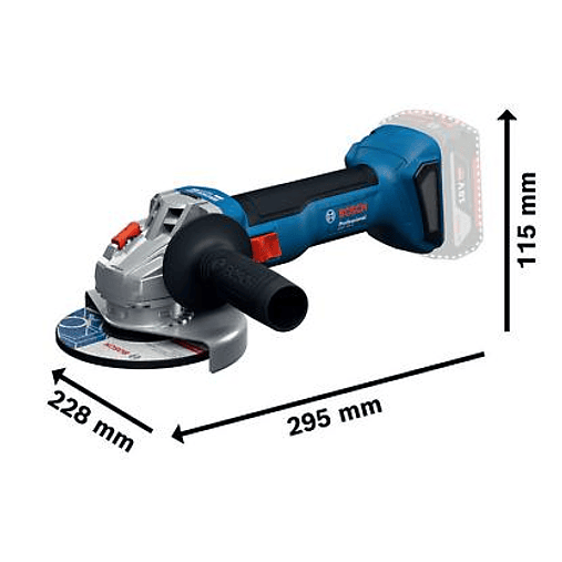 Rebarbadora sem fio GWS 18V-8 (125) + 2x baterias 18V 5.0Ah BOSCH 2