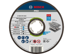 Disco de Corte X-LOCK 125x1.0 mm PRO Stainless Steel (Inox) and Metal BOSCH