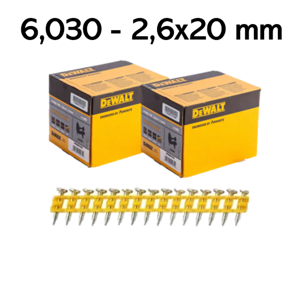 Kit de Maquina de pregar / Pregadora de Betão XR18V DCN890P2  + 12.060 Pregos 20mm DEWALT  2