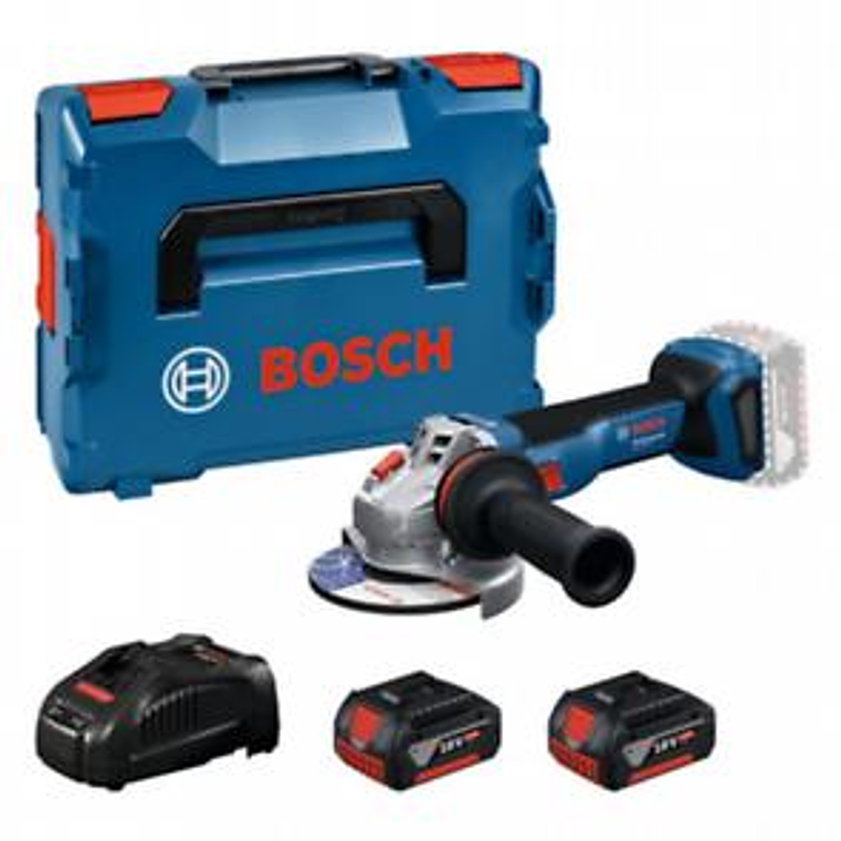 Rebarbadora sem fio GWS 18V-11 (125) + 2x baterias 18V 5.0Ah BOSCH 1