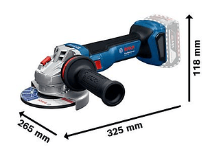 Rebarbadora sem fio GWS 18V-11 (125) + mala L-BOXX BOSCH
