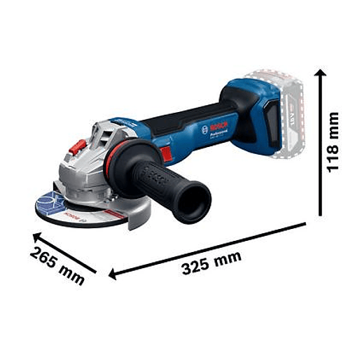 Rebarbadora sem fio com regulador velocidade GWS 18V-11 S (125) BOSCH  2