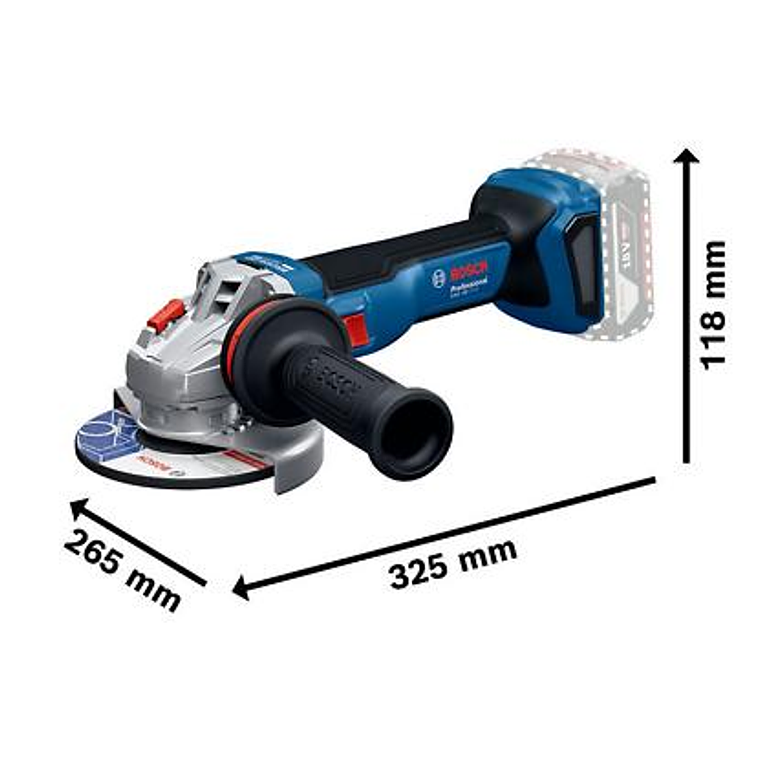 Rebarbadora sem fio com regulador velocidade GWS 18V-11 S (125) BOSCH  2