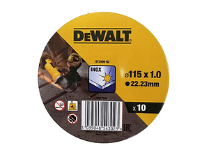 Disco de corte inox 115 x 1 mm (Lata 10 unidades) DT3506-QZ DEWALT