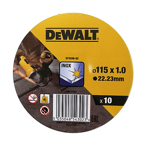 Disco de corte inox 115 x 1 mm (Lata 10 unidades) DT3506-QZ DEWALT