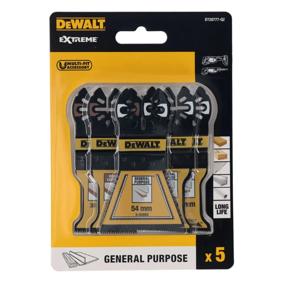 Conjunto de 5 lâminas para multi-ferramenta DT20777-QZ DEWALT 1