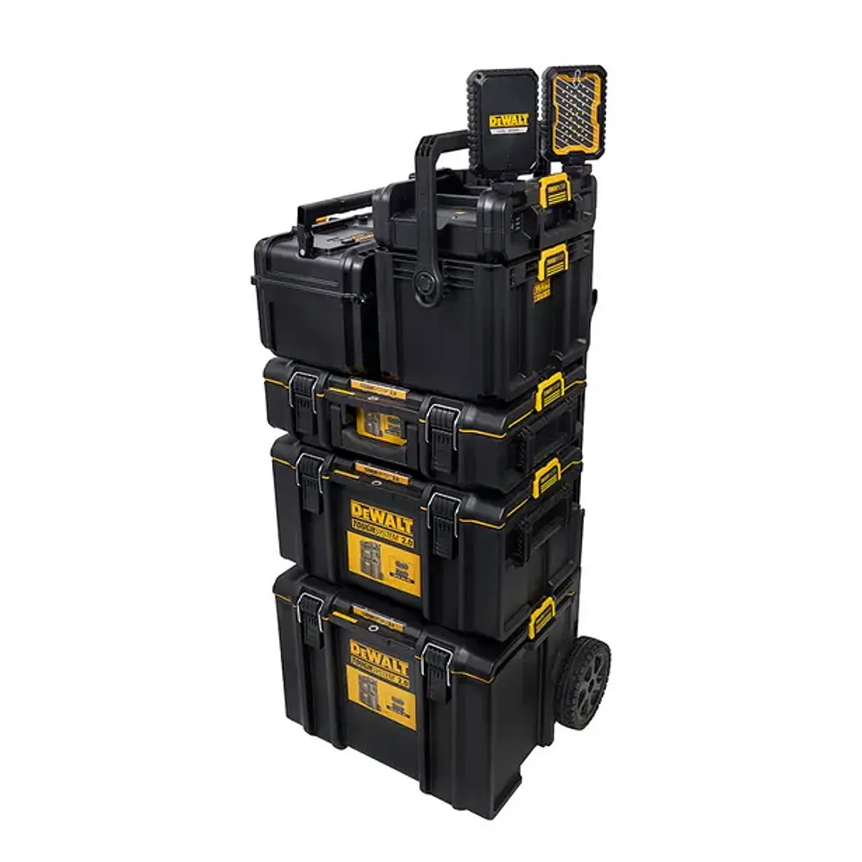 Trolley ToughSystem™ 2.0 com 3 Malas + 1 Caixa com Luz + 1 Caixa de Carrregador XR18V DWST83402-8 DEWALT 1