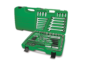 Jogo de ferramentas 130 PCS 1/4'', 3/8'' e 1/2'' GCAI130B TOPTUL