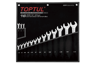 Conjunto Chaves Boca e Luneta de 16 Peças em polegadas GPBB1602 TOPTUL 