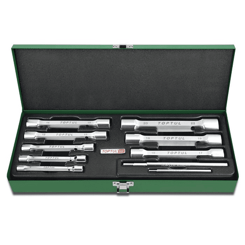 Jogo de chaves tubulares serviço pesado 10 Peças GAAD1010 TOPTUL