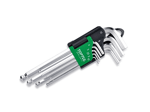 Jogo de Chaves Sextavadas Macho Longas Com Ponta Esférica TOPTUL 