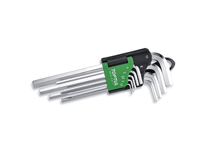 Jogo de Chaves Sextavadas Longas 9 Peças 1,5-10mm TOPTUL