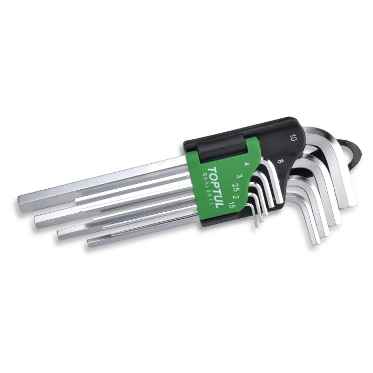 Jogo de Chaves Sextavadas Longas 9 Peças 1,5-10mm TOPTUL 1