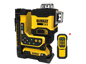 Nível Laser Autonivelante Verde 3 Linhas 360º com Controlo Remoto XR18V + 1 Bateria 2.0 Ah DCLE34035D1 DEWALT