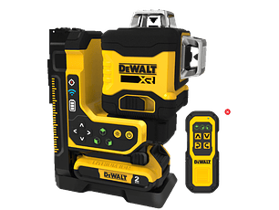 Nível Laser Autonivelante Verde 3 Linhas 360º com Controlo Remoto XR18V + 1 Bateria 2.0 Ah DCLE34035D1 DEWALT
