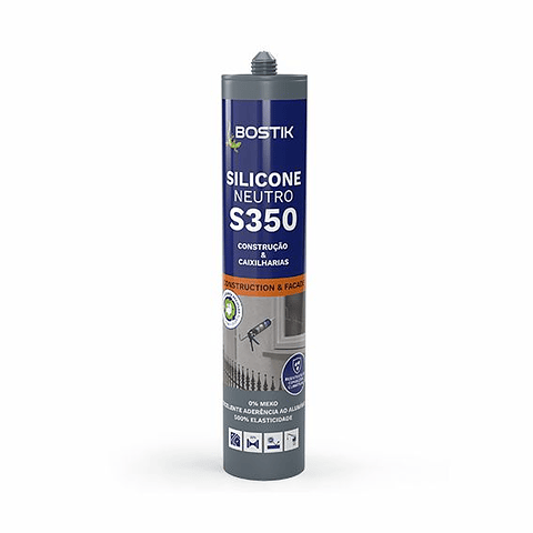 Silicone neutro 300 ml para construção e caixilharia S350 BOSTIK