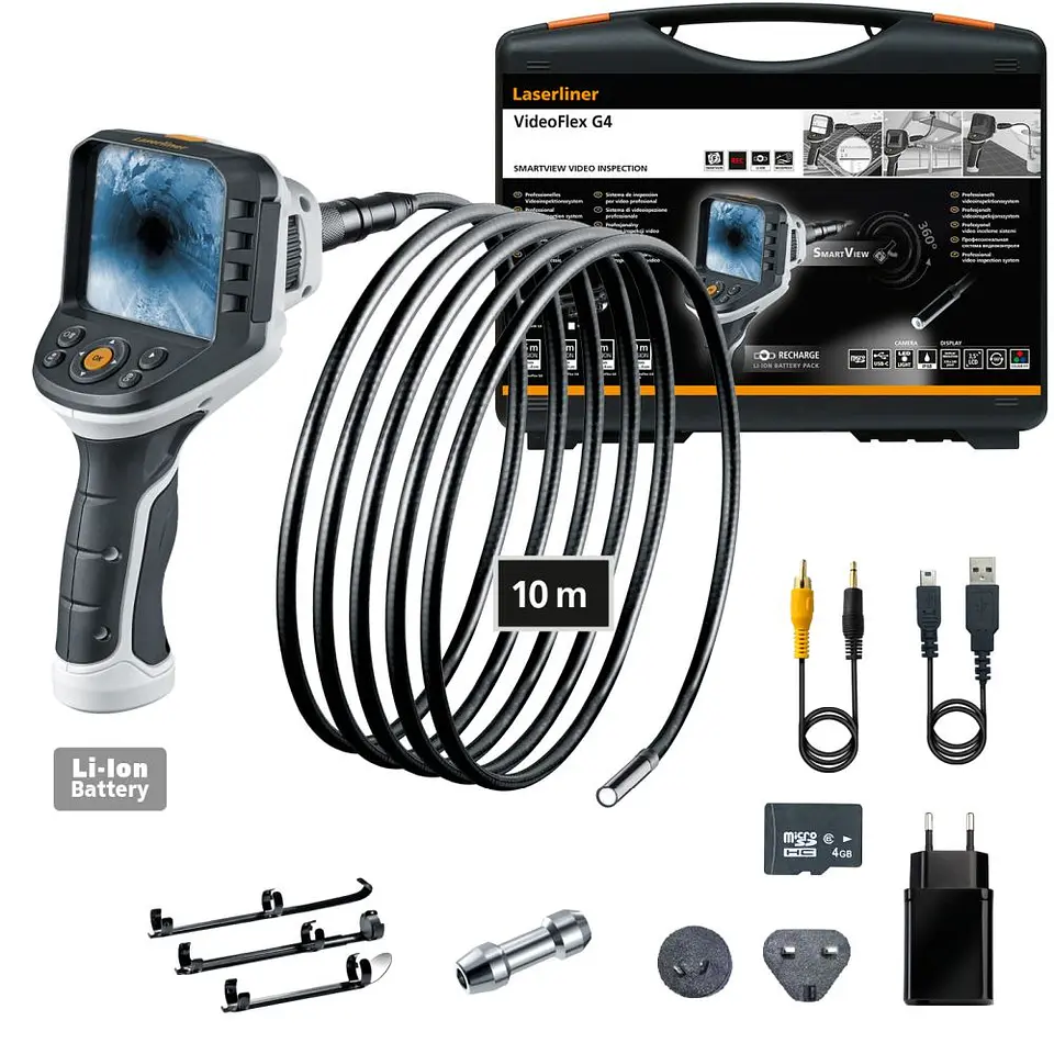 Camara de inspecção VideoFlex G4 Ultra Ø 9mm x 10 metros 082.240A LASERLINER 2