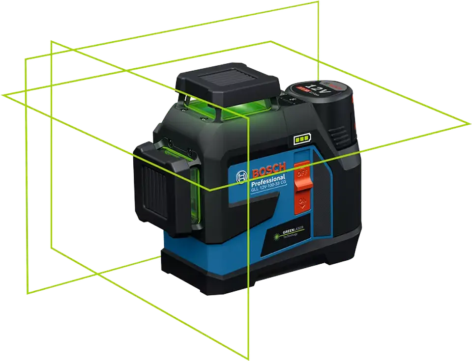 Nivel laser 3 Linhas Verdes GLL 12V-100-33 CG BOSCH 4