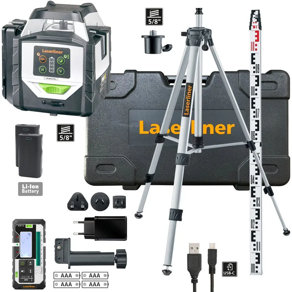 Laser Híbrido 360° Duraplane Plus G360 SET 175 cm LASERLINER 2