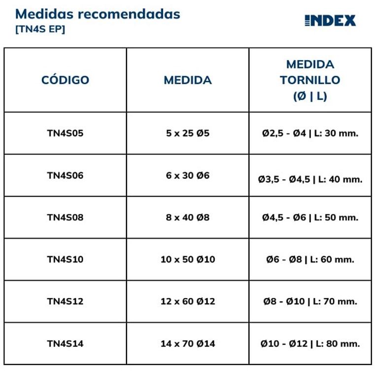 Balde Bucha universal de Nylon TN4S INDEX 5