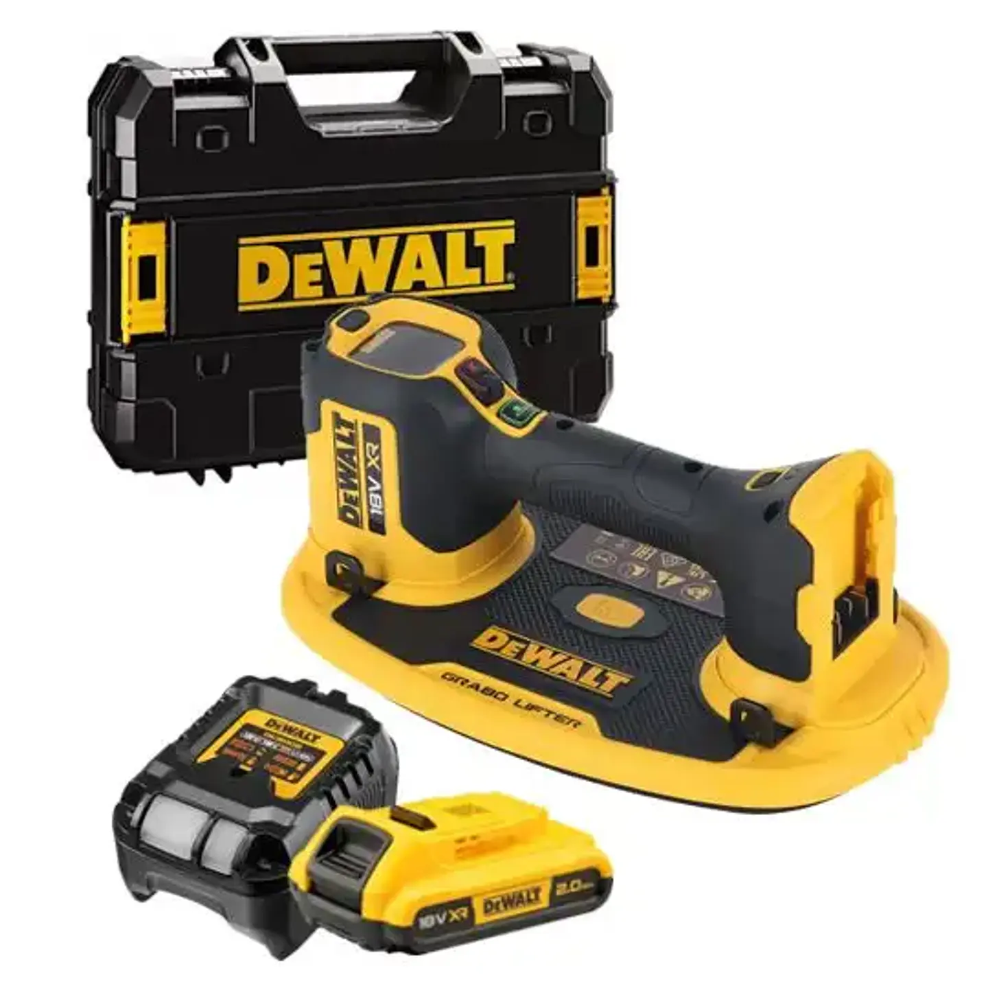 Ventosa a Bateria até 120 Kg Grabo XR 18V + 1 Bateria XR18V-2.0 Ah DCE590D1T-QW DEWALT  1