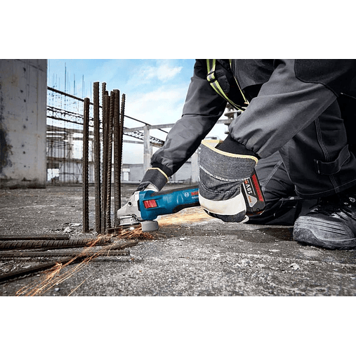 Rebarbadora sem fio com regulador velocidade GWS 18V-11 S (125) + Mala L-BOXX BOSCH 5