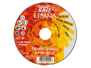 Disco de Corte Metal/Inox 125x 1,0mm PLANET-TM (70º Aniversário) SAIT