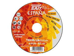 Disco de Corte Metal/Inox 230x 1,9mm PLANET-TM (70º Aniversário) SAIT