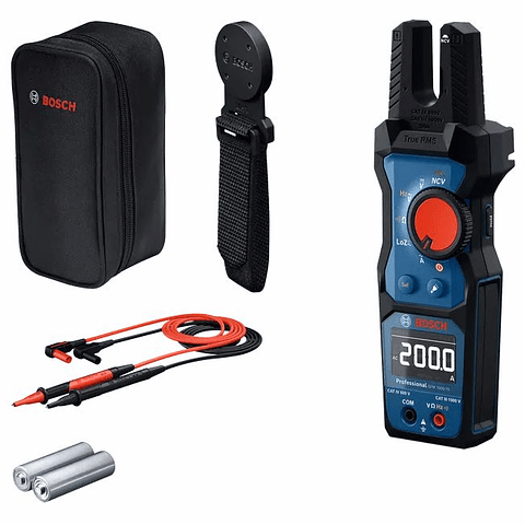 Medidor de corrente e tensão com forquilha GFM 1000-15 + Tira Magnética MH1 BOSCH