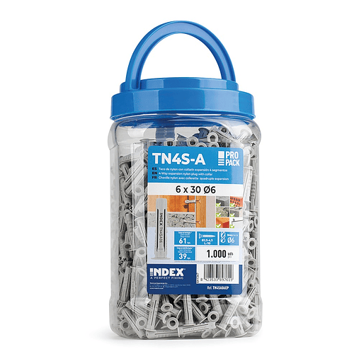 Balde Bucha universal de Nylon com gola Ø6 x 30 TN4S-A INDEX 2