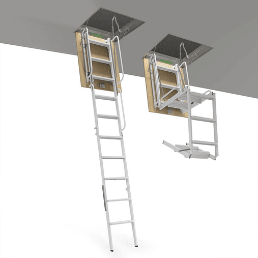 Escada Retrátil em 4 Corpos de Aço Pintado de Cinza RE103 ESCALIBUR by FARAONE (EXCLUSIVO ONLINE) 1