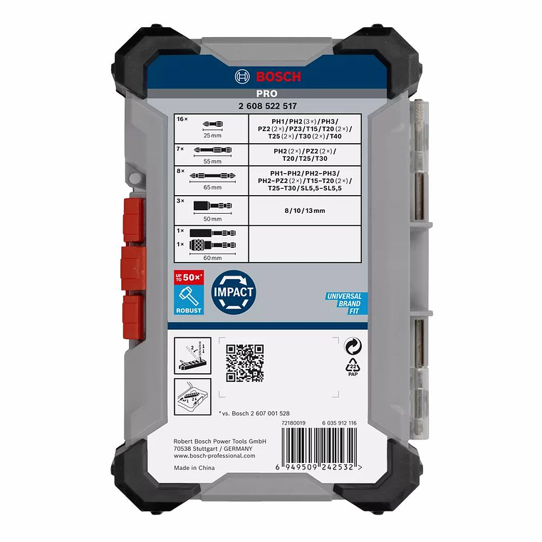 Conjunto de pontas de aparafusadora e chaves de caixa PRO IMPACT BOSCH (36 pcs) 3