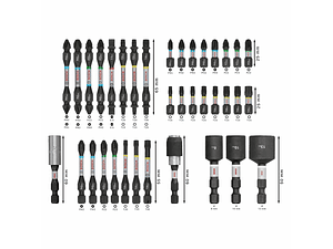 Conjunto de pontas de aparafusadora e chaves de caixa PRO IMPACT BOSCH (36 pcs)