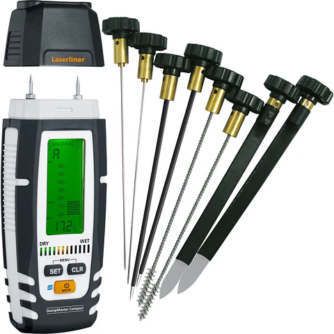 Medidor de Humidade com Sondas DampMaster Compact Pro LASERLINER