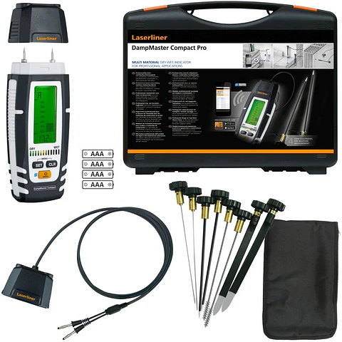 Medidor de Humidade com Sondas DampMaster Compact Pro LASERLINER