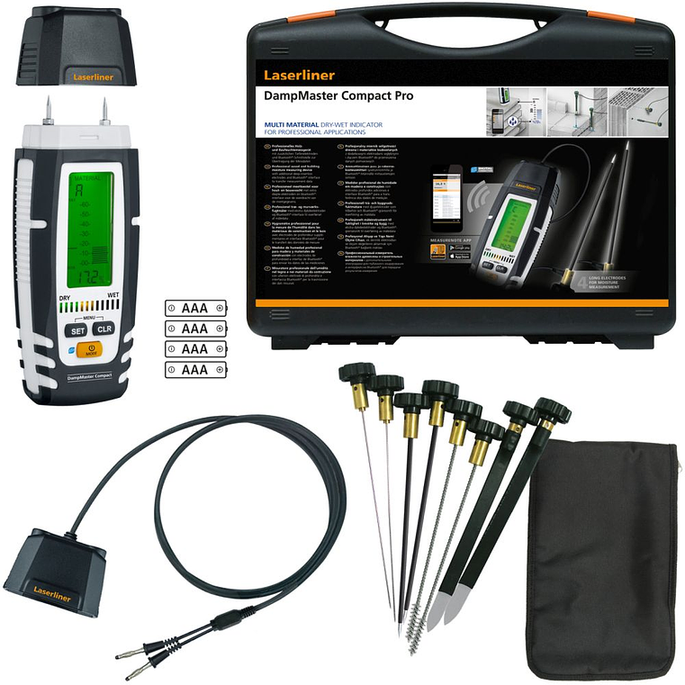 Medidor de Humidade com Sondas DampMaster Compact Pro LASERLINER 2