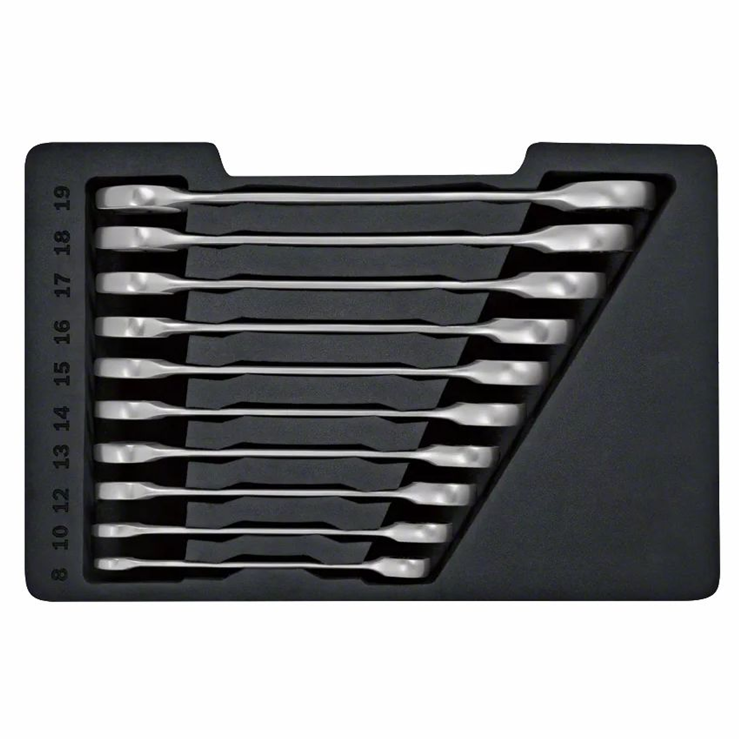 Conjunto de 10 Chaves de boca luneta com roquete BOSCH 3